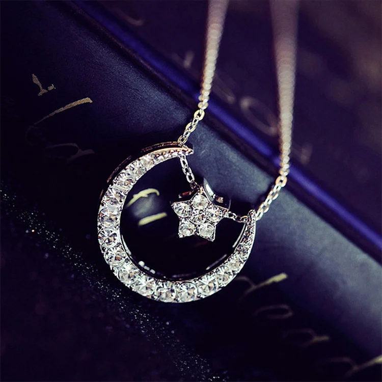 For Daughter - I Love You To The Moon And Back Star Necklace