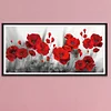 (US Only)1pc DIY Paint by Number Kit Poppy Frameless Canvas Wall Art Gift Idea 80x40cm