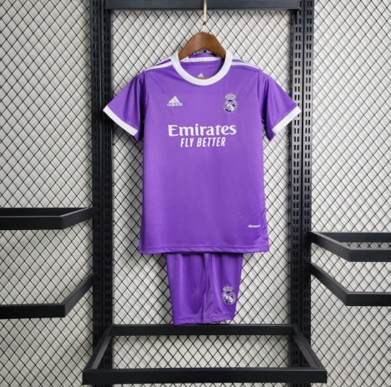 2016-2017 Retro Real Madrid Purple Kids Kit Football Shirt Thai Quality