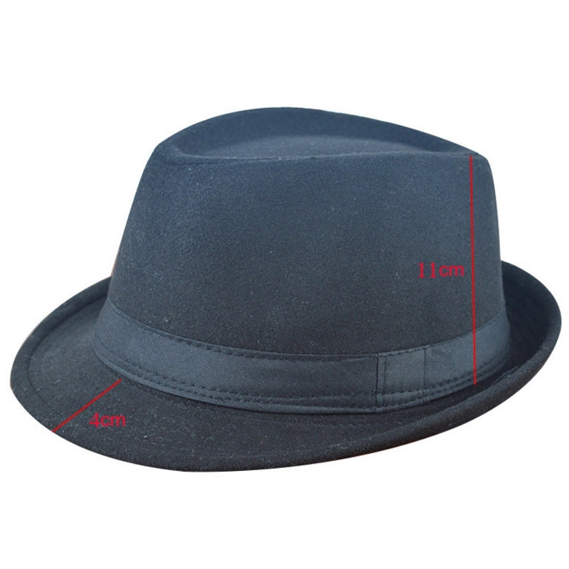 Autumn And Winter Available For Men And Women British Vintage Hat Fashion Gentleman Hat Jazz Hat Trendy Wool Small Top Hat