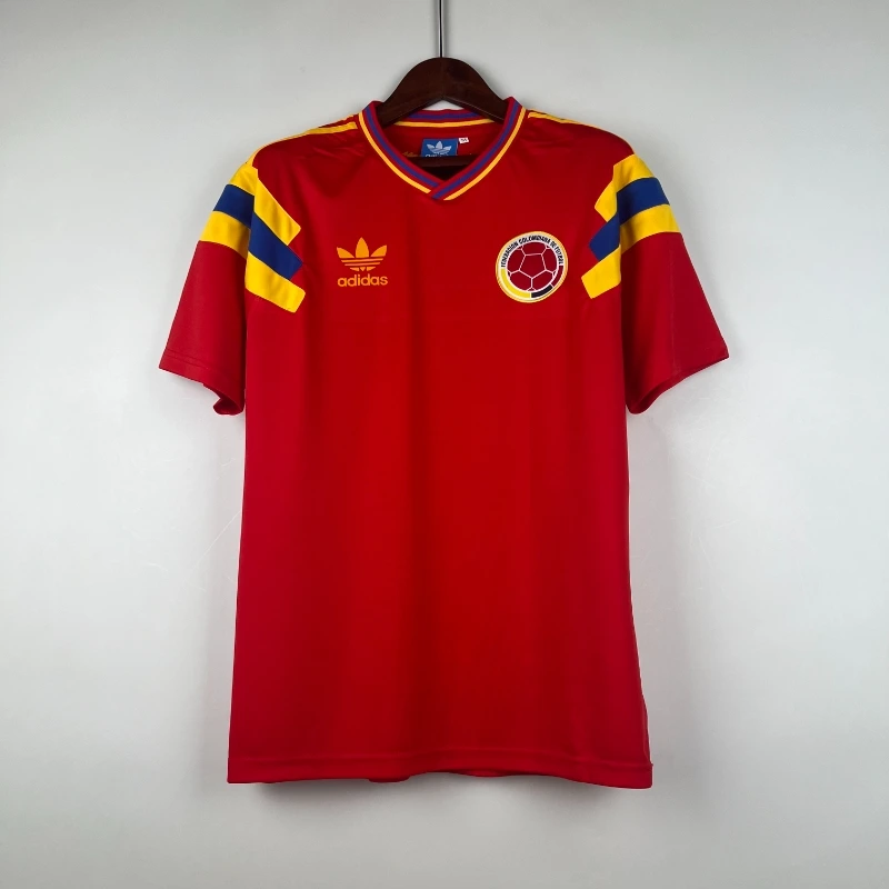 Retro 1990 Colombia Soccer Jersey Away