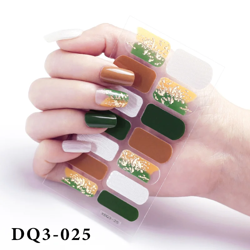 Churchf Nail Stickers Fashion Design Nail Polish Stickers Full Cover Nail Decorations for Manicure Self Adhesive Decals for Nails-Nail Inspo