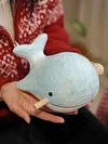 Purely handmade whale-shaped basswood wooden fish-knocking Buddhist decompression artifact