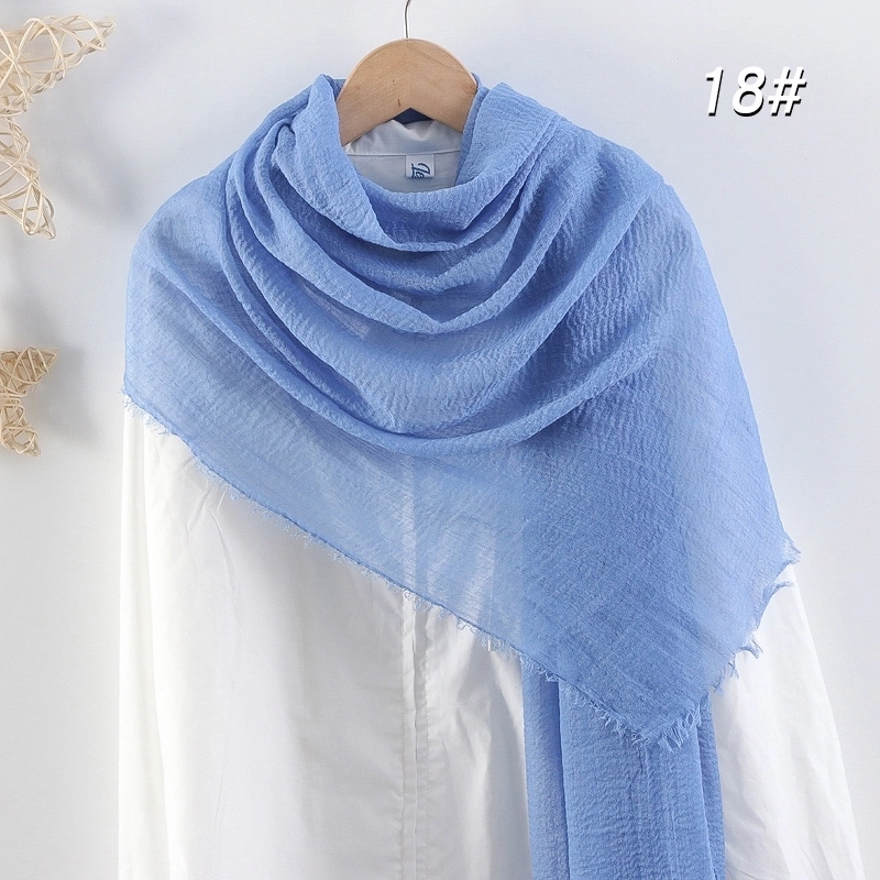 Women’s Elegant Basic Solid Color Cotton And Linen Scarf