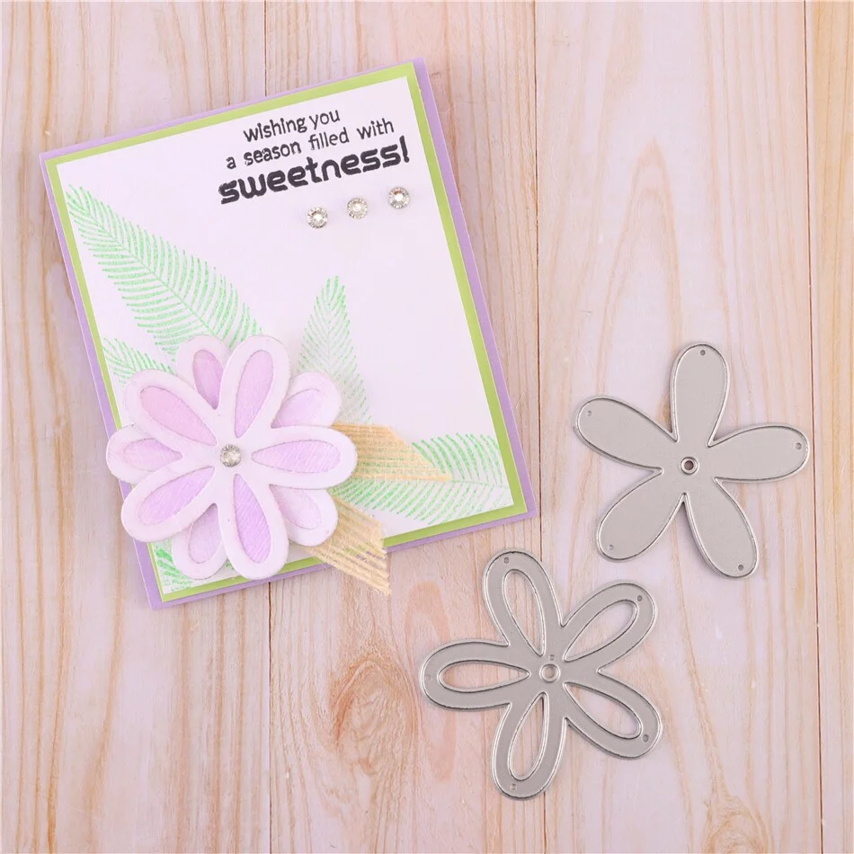 Sdrawing Leaf Series Metal Cutting Dies Flower Scrapbooking for Making Cards Decorative Embossing DIY Crafts Stencils Die Cuts