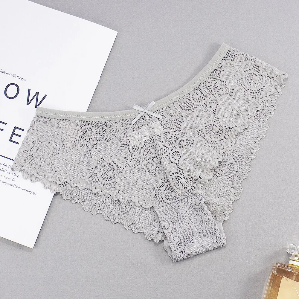 Billionm Lace Panties Women Sexy Thong Tanga See Through Intimate Underwear Seamless Hollow Low-rise Female Underpants Shorts