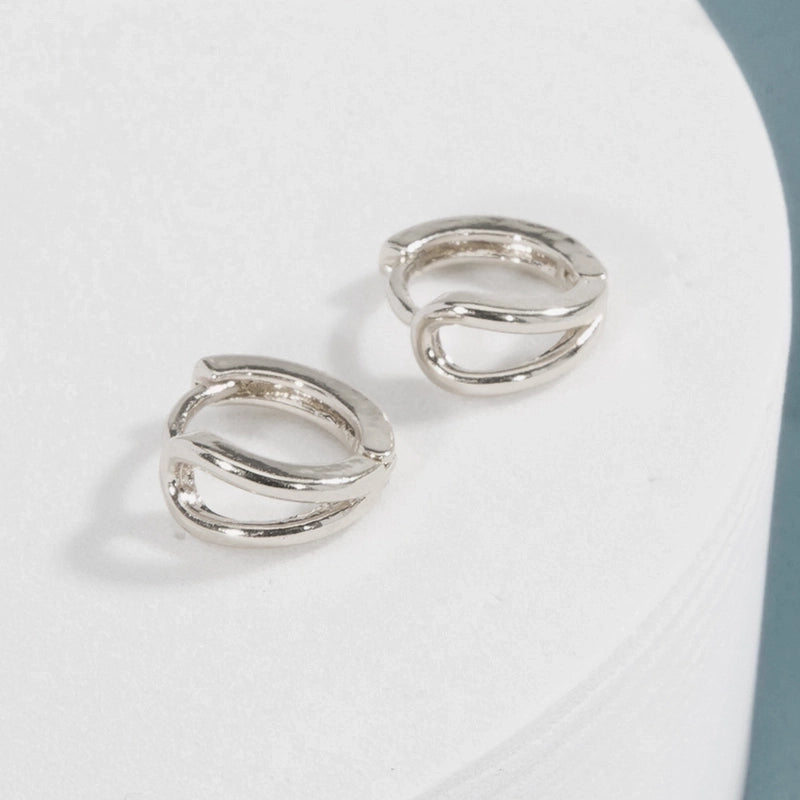 2 Pieces Retro Flower Copper Inlay Zircon Drop Earrings Ear Studs 1 Pair