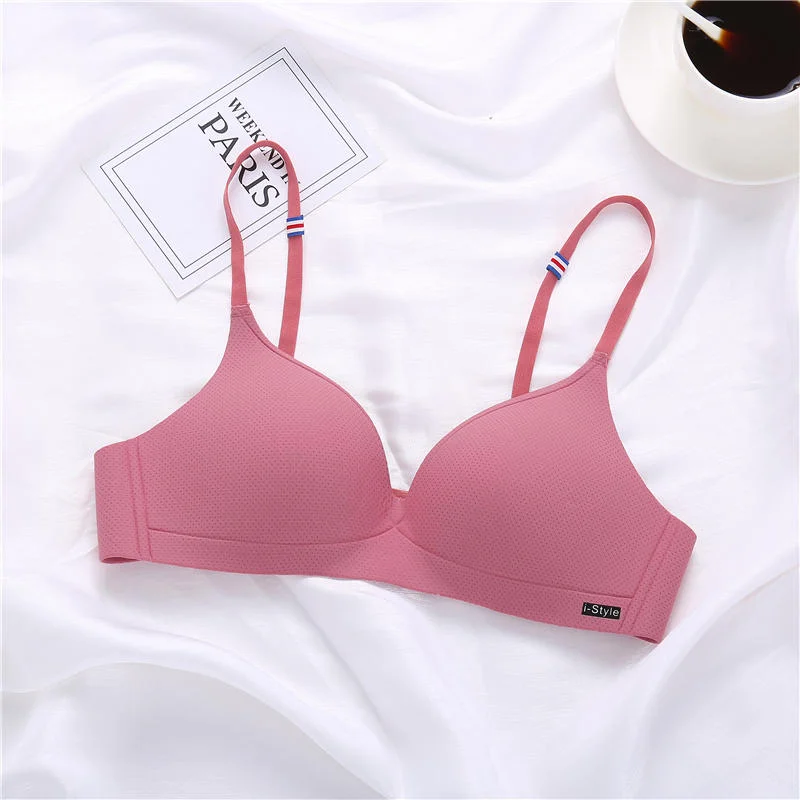 Billionm Bra Women Brassiere Bralette Sexy Breathable Female Solid Color Lingerie Ultra-thin Wireless Bras for Girl AB Small Cup