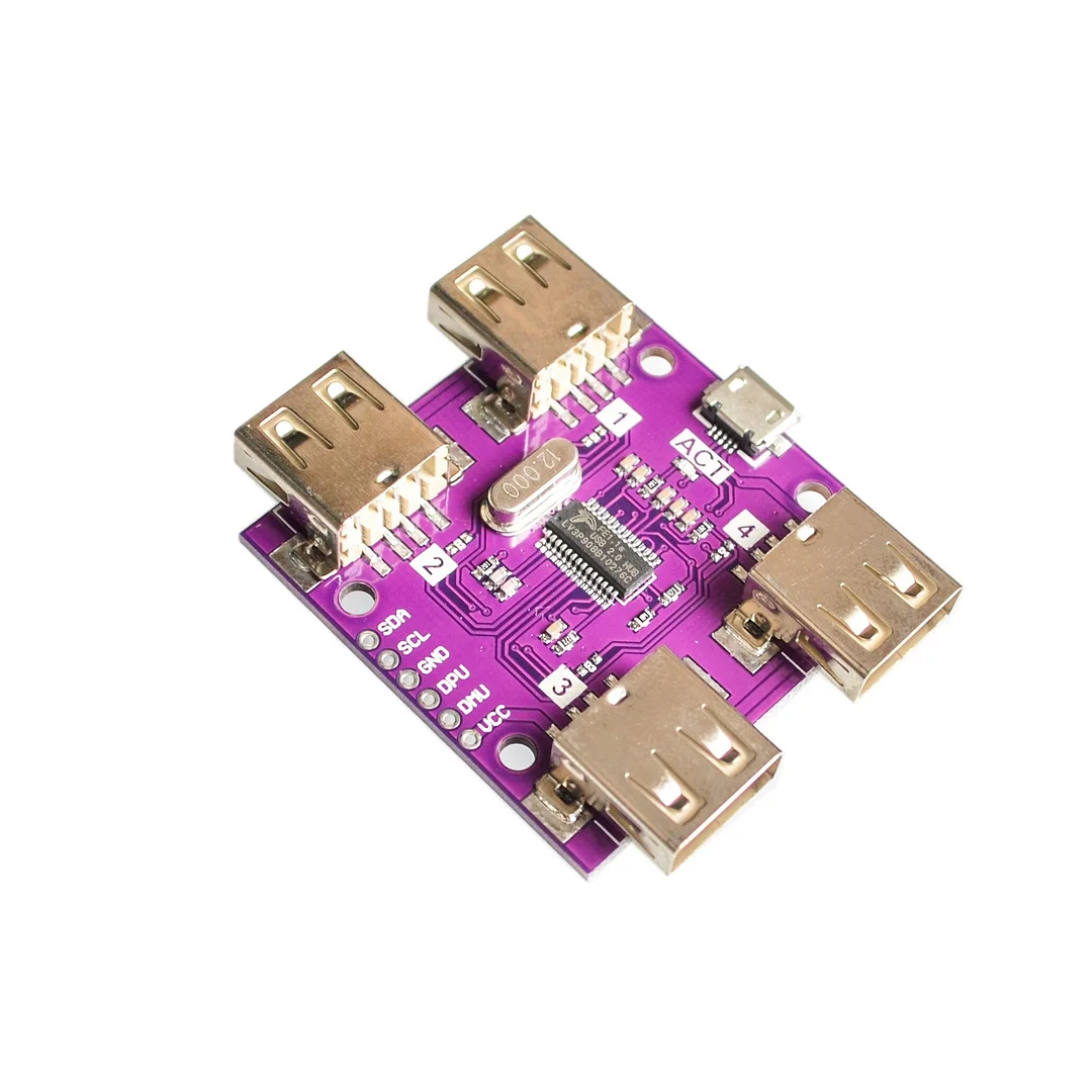 DC5V 500mA Micro USB HUB 4 Port USB 2.0 High Speed Hub Controller STT Data Transmission USB Hub Module CJMCU-204