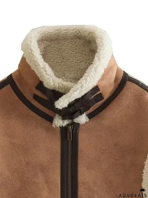 Contrast Zip Up Fleece Vest