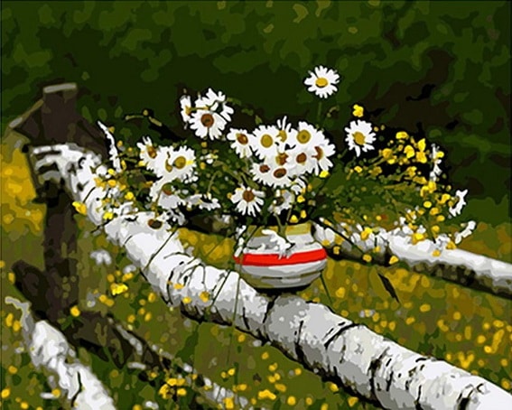 

Outside Vase Of Flowers – Paint By Numbers - 40*50CM, 501 Original