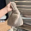 Luxury Designer Bag Clutch Real Mink Fur Women Handbags Women's Bags Plush Soft Shopper Purses Crossbody Bags For Women Handbag