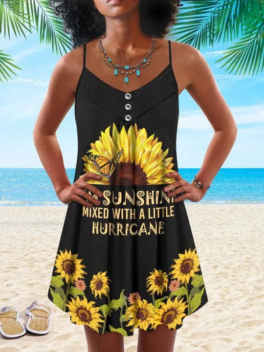 Hippie Soul Leather Print Spaghetti Strap Dress
