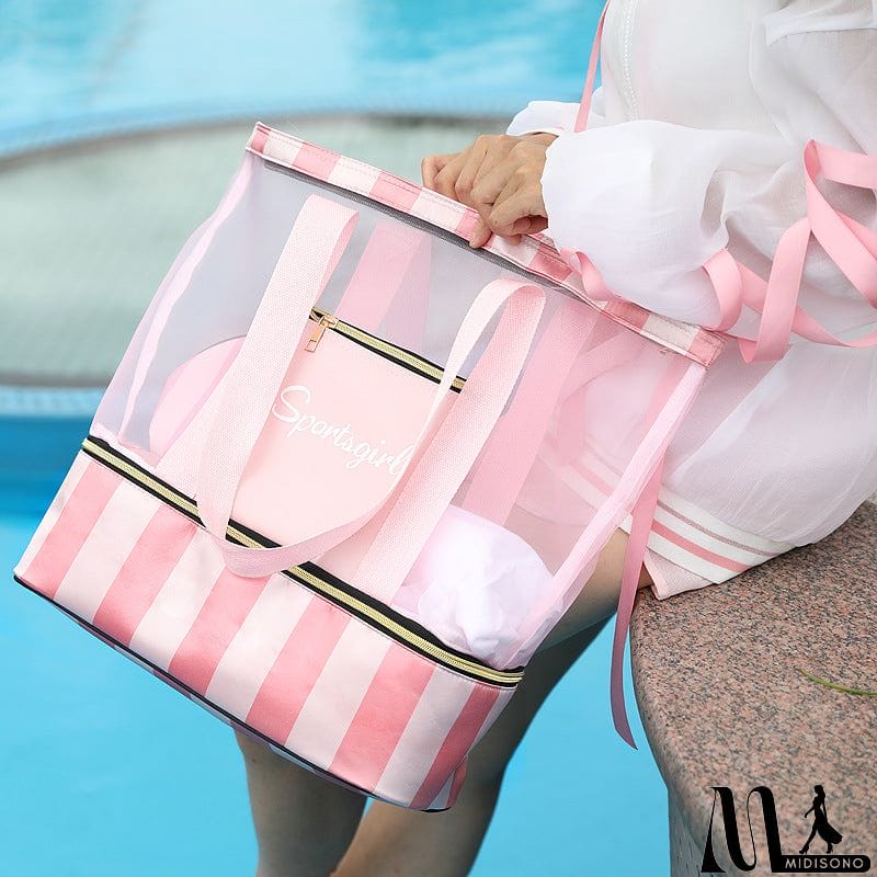 MidiSono - Wet & Dry Separation Waterproof Extra-Large Beach Tote Bag