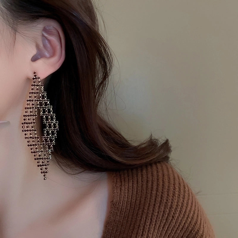 1 Pair Minimalist Butterfly Inlay Copper Zircon Drop Earrings