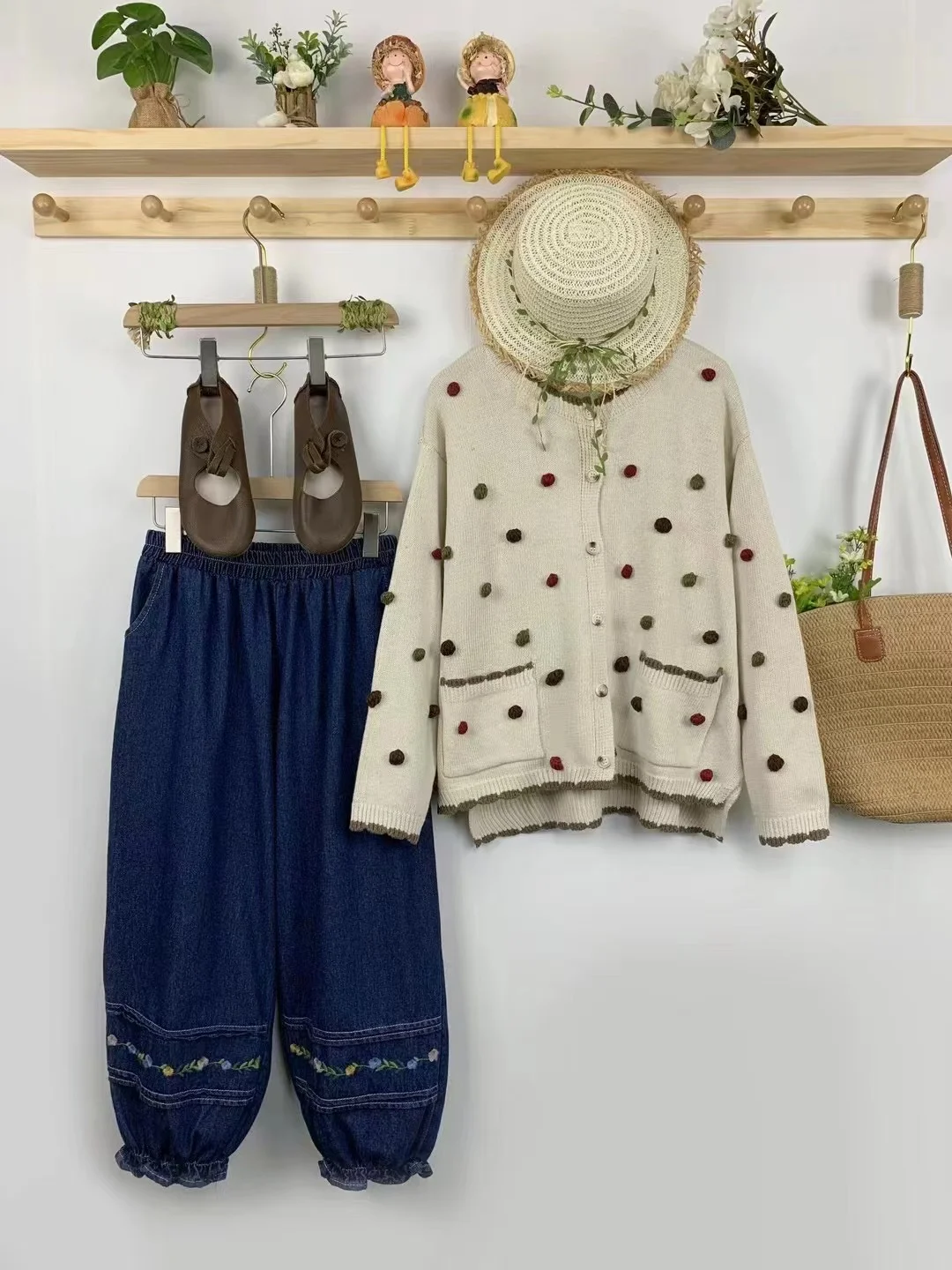 Chicfifth Sweater Women Winter Long Sleeve High Quality Autumn Vintage Top Knitted Cardigan