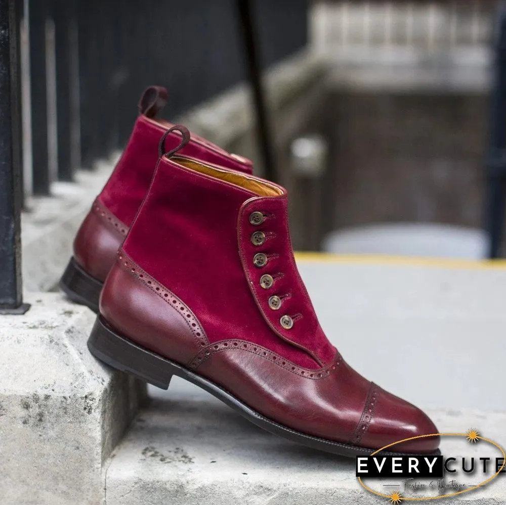 Handmade Elegant Vintage Chelsea Button Boots