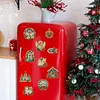 10PCS DIY Pearl Diamond Painting Christmas Fridge Magnets, Sparkling Rhinestone Refrigerator Magnet Craft Kit for Home Decor & Gifts