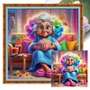 (Multi-Style) Funny Grandma-11CT Stamped Cross Stitch 40*40cm/15.75*15.75in