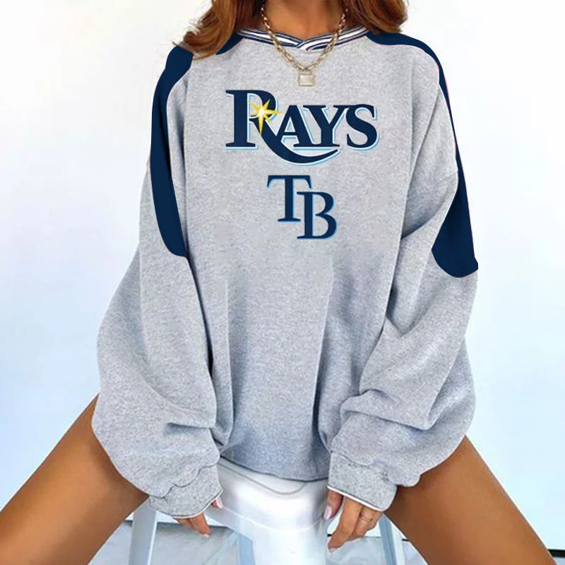 Vintage Women's Support Tampa Bay Rays Baseball  Print Sweatshirt