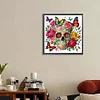 Blumen Schmetterling Schädel - speziell geformtes Diamond Painting - 30*30cm
