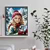 Diamond Painting -DIY Round Drill Girl in the Snow