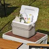 6L Camping Cooler Box Insulated Ice Chest Portable Ice Bucket for Outdoor Use