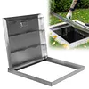 [US Local Warehouse] Stainless Steel Manhole Cover 26.97x23.62in Access Hatch Door with Handle Septic Tank Lid for Cellars Basement Patio Yard Window Well