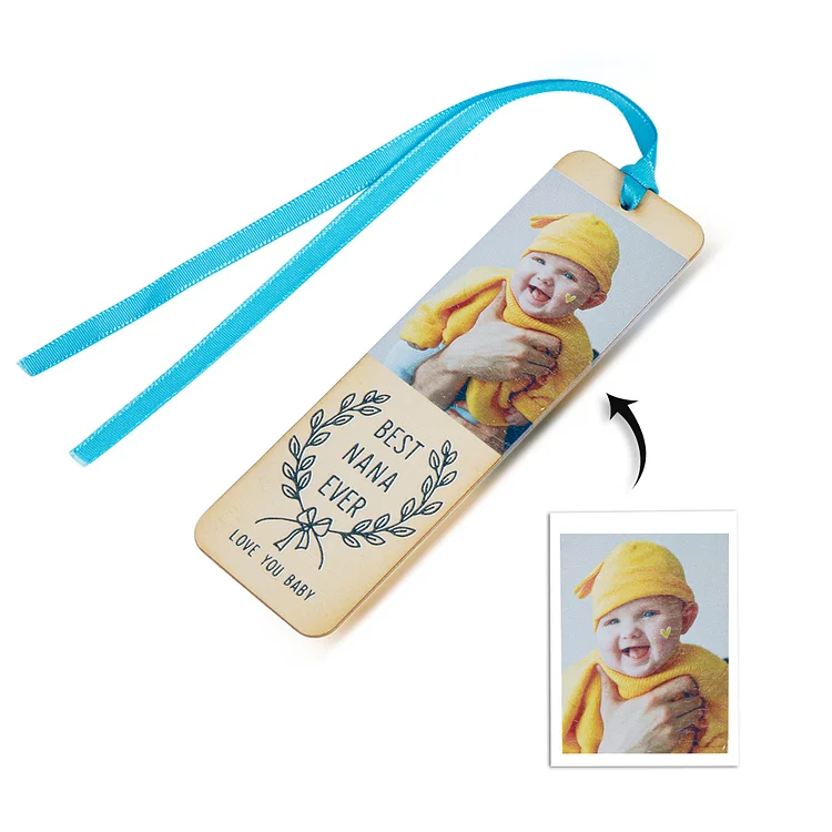 Personalized Photo Bookmark Custom Message Wooden Bookmark for Kids