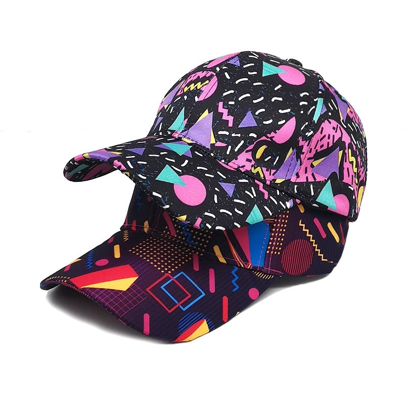 Printed Peaked Cap New Graffiti Baseball Cap Female Fashion Outdoor Travel Sun Protection Sun Hat