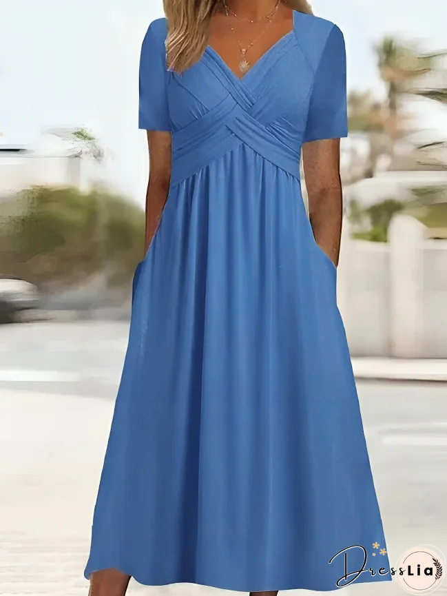 Casual V-neck dress for effortless chic