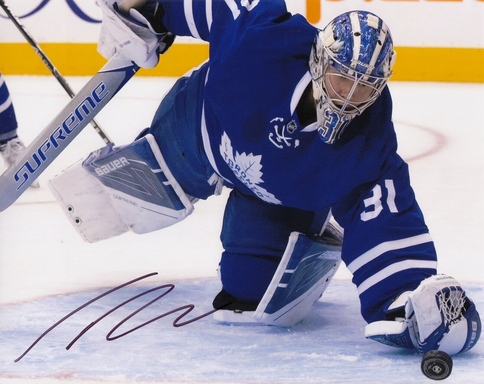 Frederik Andersen #0 8x10 Signed Photo Poster painting w/ COA Toronto Maple Leafs