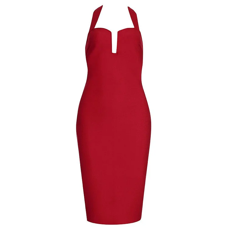 Promsstyle Promsstyle Halter low back bodycon bandage dress Prom Dress 2023