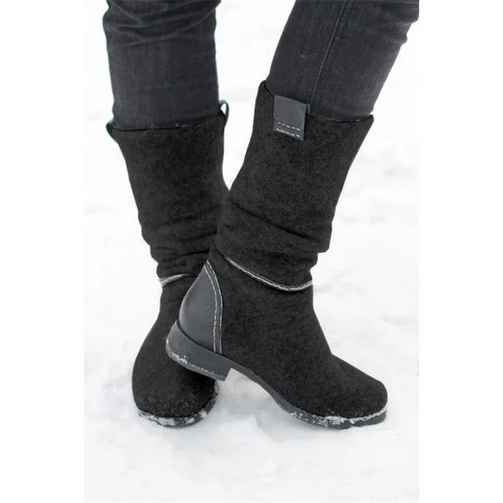 Comfortable Low Heel Suede Boots