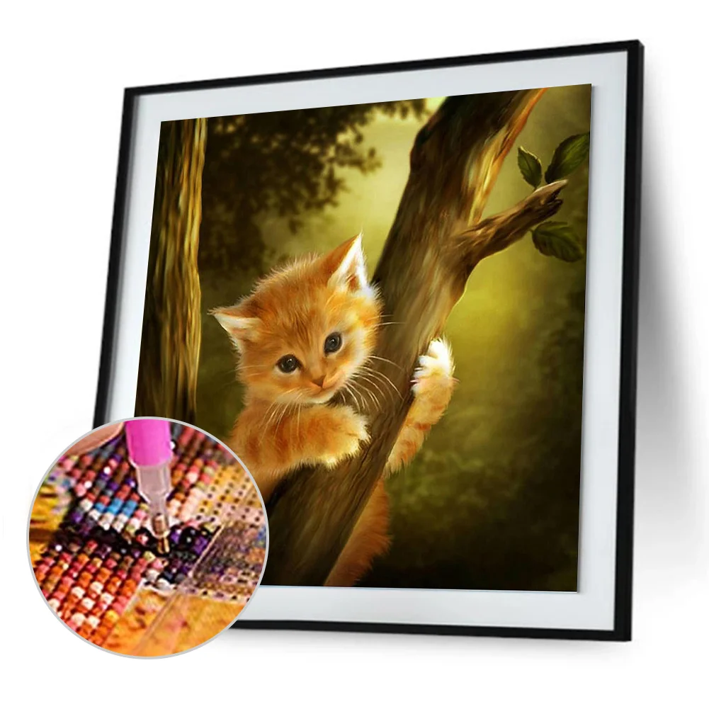 Diamond Painting - Partial Round Drill - Cat(Canvas|25*25cm)