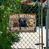 Dogs Welcome - Vintage Metal Signs - 20*30cm/30*40cm - Garden