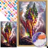 (50*80cm)Colorful Woods - Round AB Drill Diamond Painting
