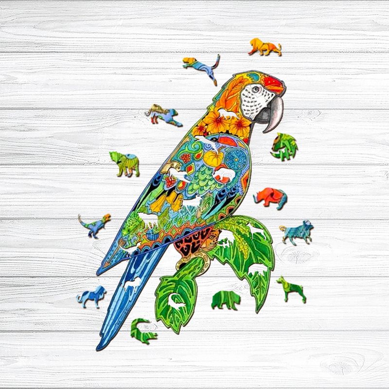 Ericpuzzle™ Ericpuzzle™ Parrot Colorful Edition Wooden  Puzzle