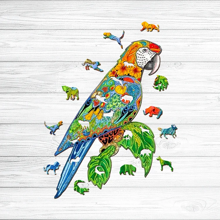 Ericpuzzle™ Ericpuzzle™Parrot Colorful Edition Wooden  Puzzle