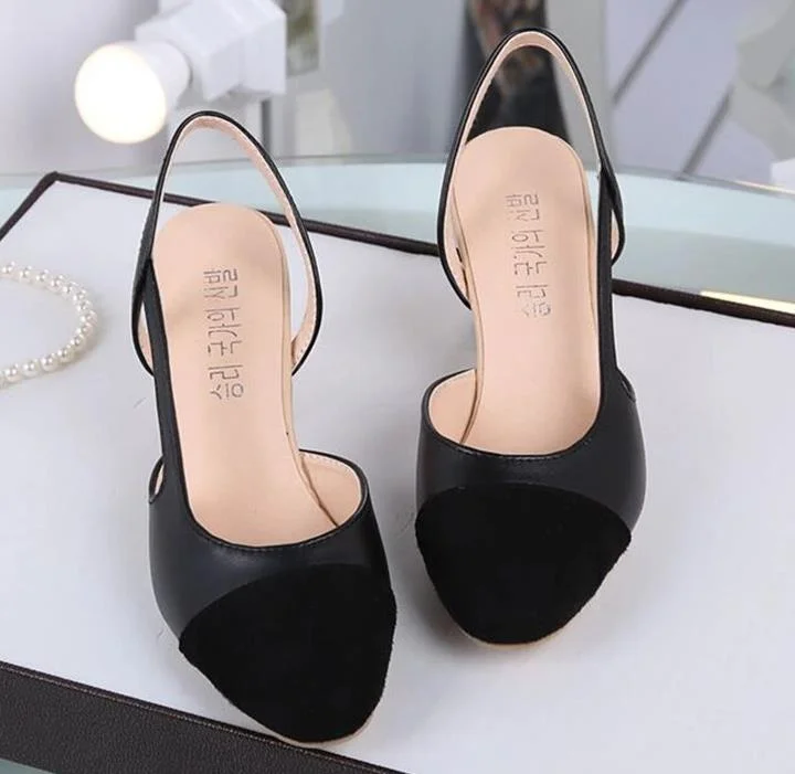 Qengg Hot sale Summer Women Shoes Dress Shoes mid Heel Square head fashion Shoes Wedding party Sandals Casual Shoes women