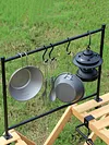 Outdoor Table Hanging Rod Portable Camping Picnic BBQ Hiking Storage Rack