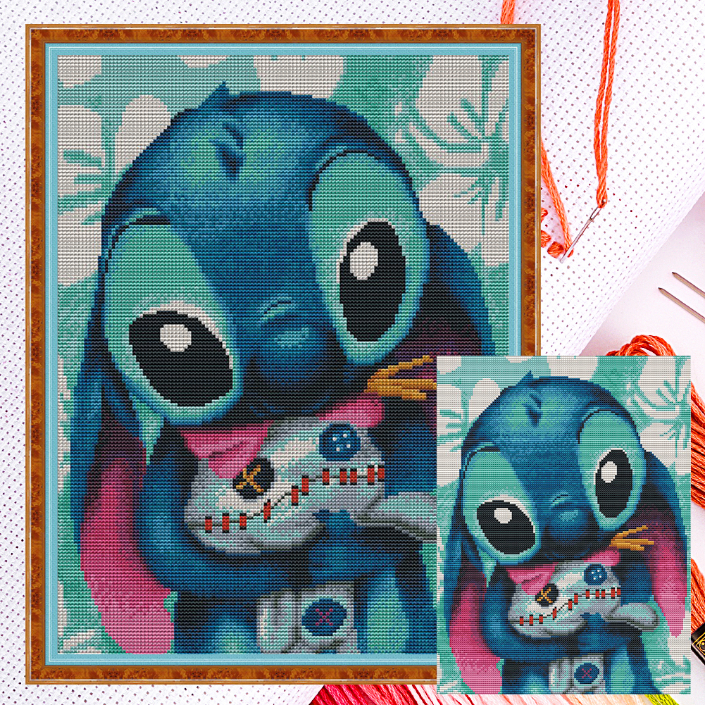 Amiiba Pre-Printed Wolf Cross Stitch Kit For Adults - 11CT Stamped Fabric 15.7x19.7 Inch, DIY Embroidery Wall Art For Beginners - View #7