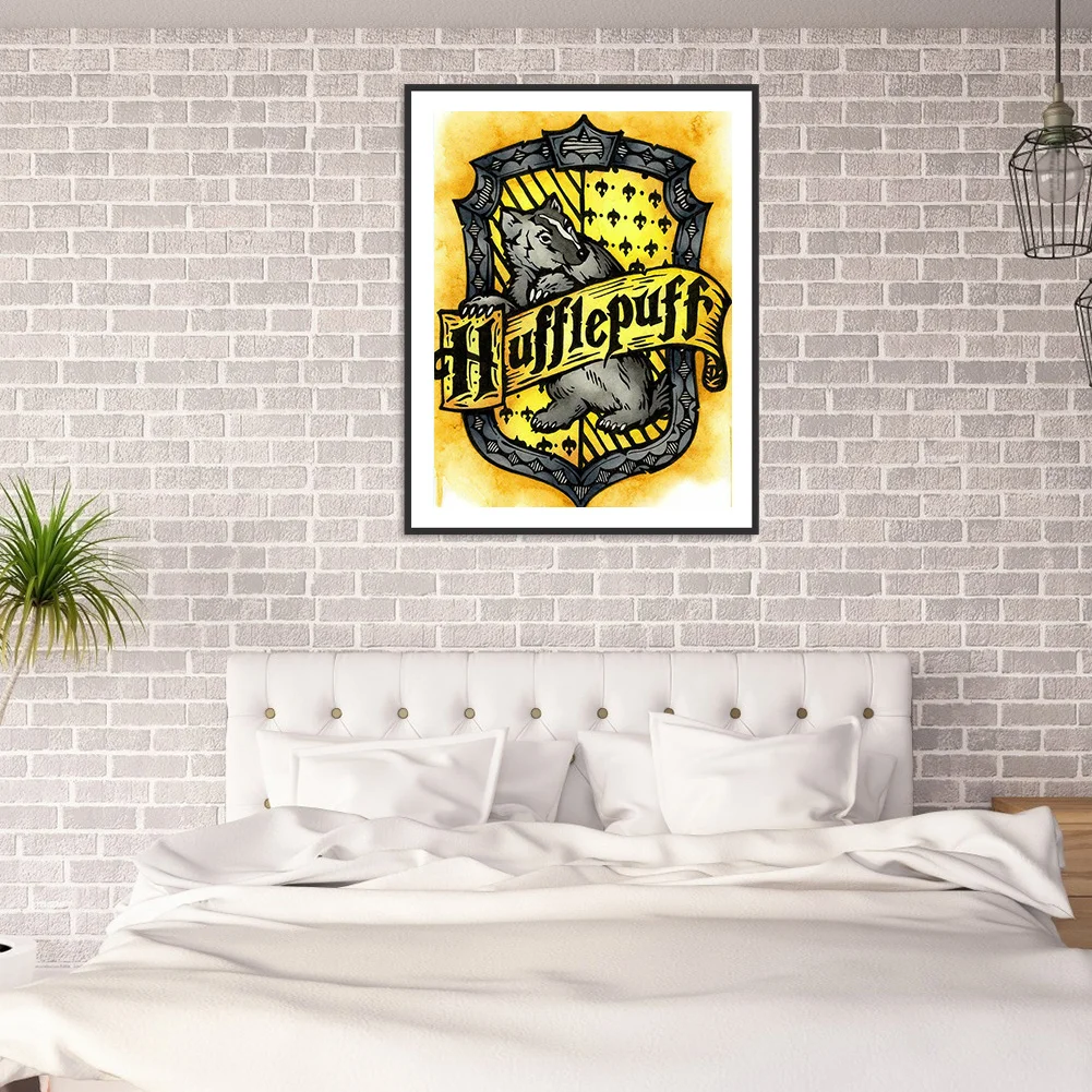 5D DIY Harry Potter Badge Full Square Drill Diamond Painting Kit Craft (D)