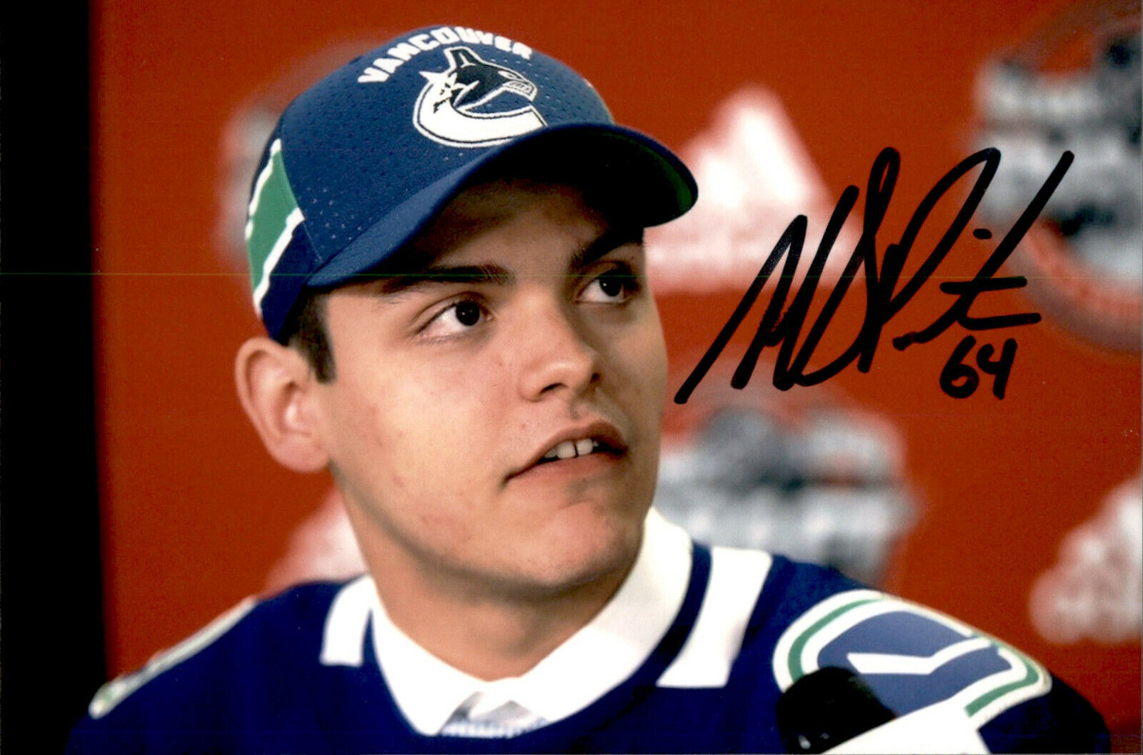 Michael DiPietro SIGNED 4x6 Photo Poster painting VANCOUVER CANUCKS #2