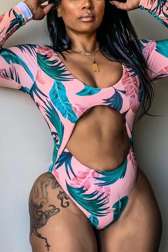 Sexy Print One Piece Swimsuit