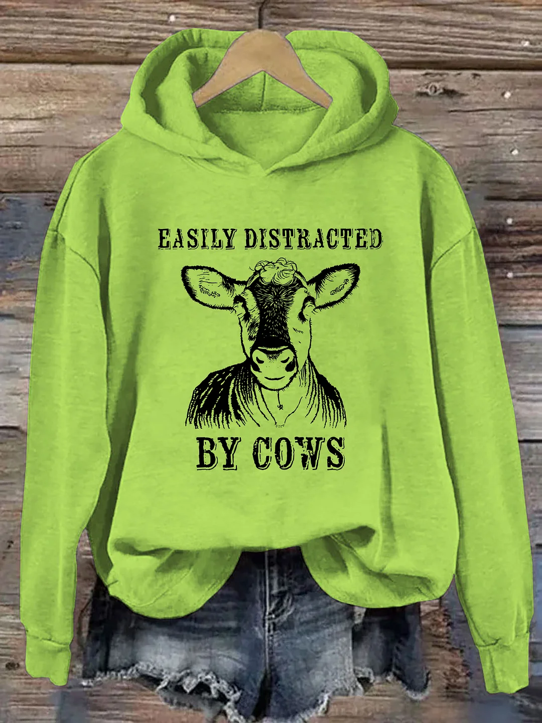 Easily Distracted By Cows Hoodie