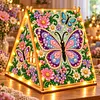 DIY Wooden Diamond Painting Pearl Tent House with Lights, Holiday Tabletop Art Craft Kit with String Lights, Christmas Home Decor Gift