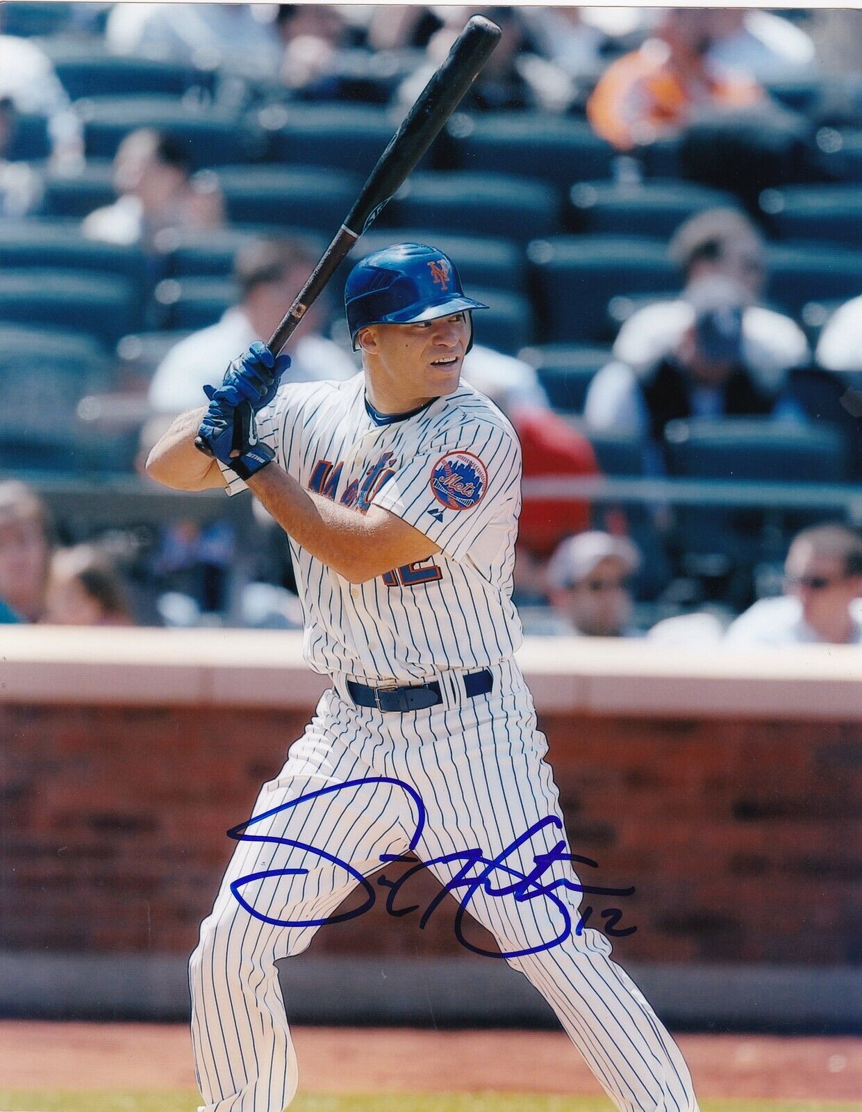 SCOTT HAIRSTON NEW YORK METS ACTION SIGNED 8x10