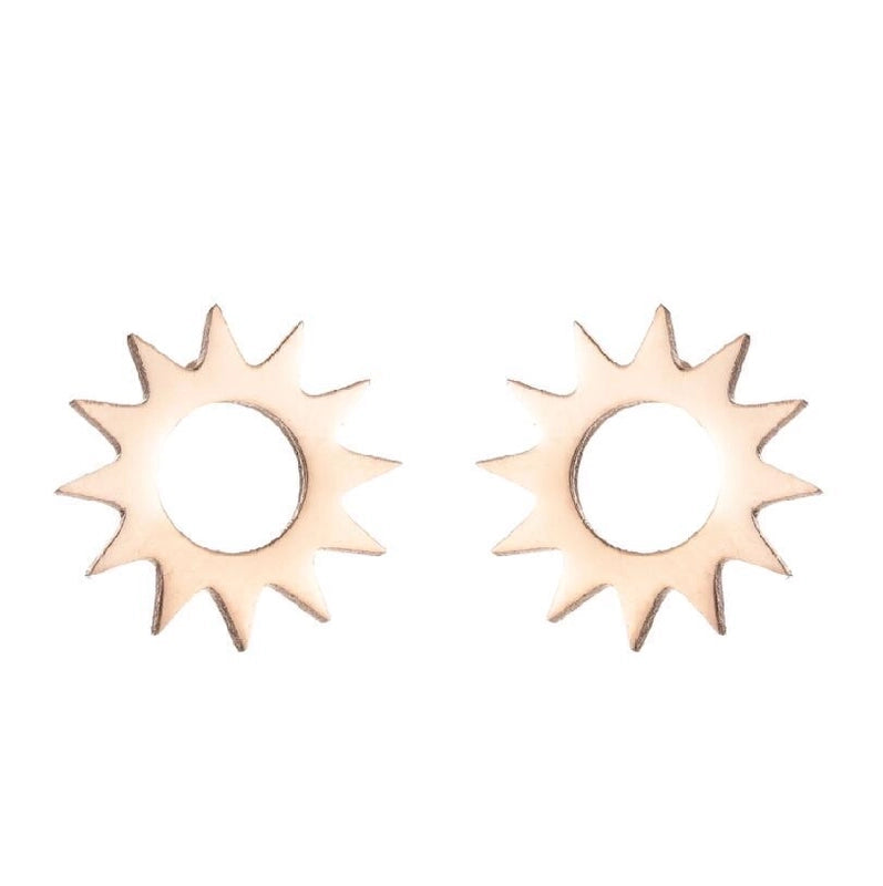 Women’s Minimalist Geometric Heart Stainless Steel No Inlaid Ear Studs Stainless Steel Earrings