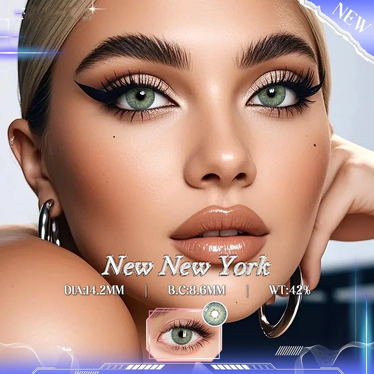 【NEW】Y2K New York Urban Green Colored Contact Lenses